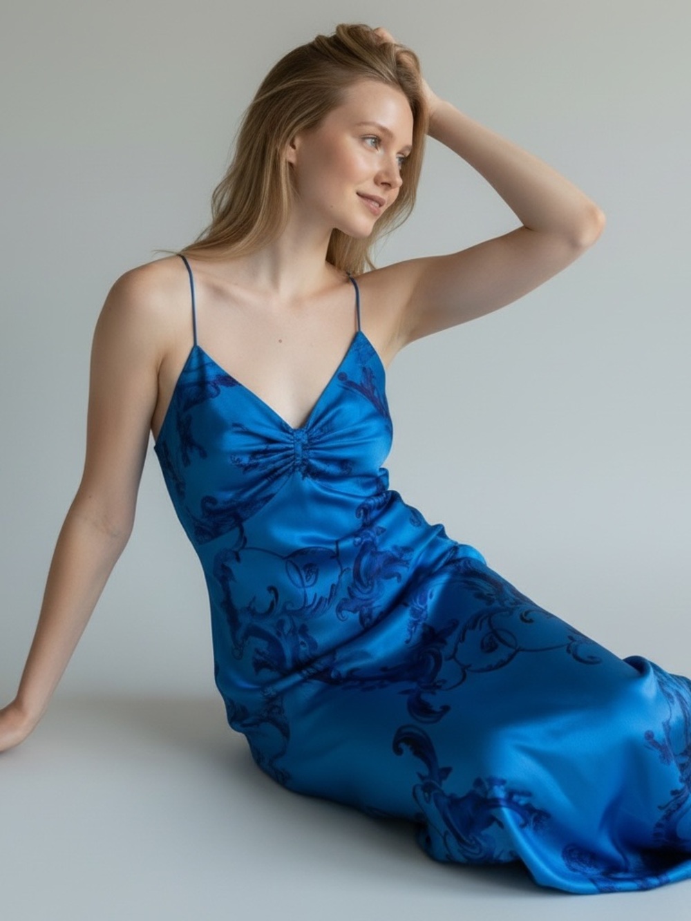 All Saints Alexia Isabella Dress | vibrant blue | size 10